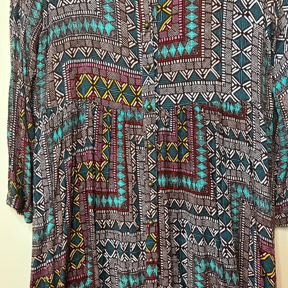 Uncle Frank Multicolor Geometric Midi Dress - Picture 2 of 7